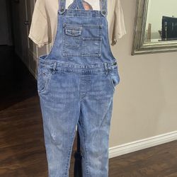 Free People Overalls Size 27 Medium Wash Denim Womens