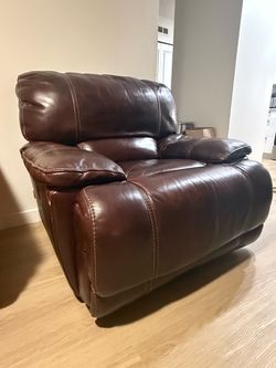 Used Genuine leather Recliner sofa