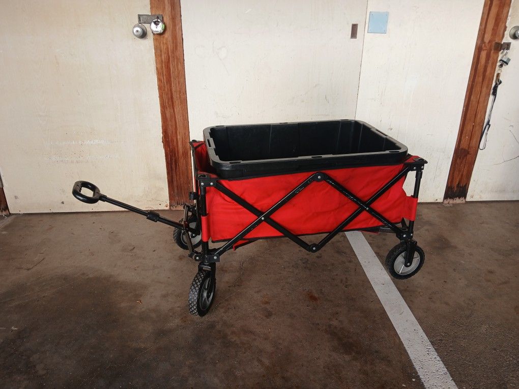 Rolling Foldable Cart Bin