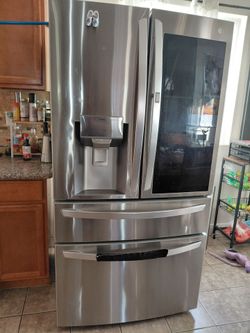 LG ThinQ French Door Refrigerator Stainless Steel