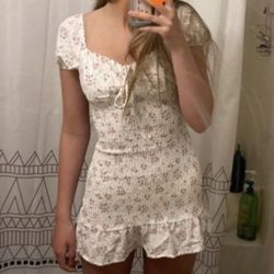 Cute White Floral Dress