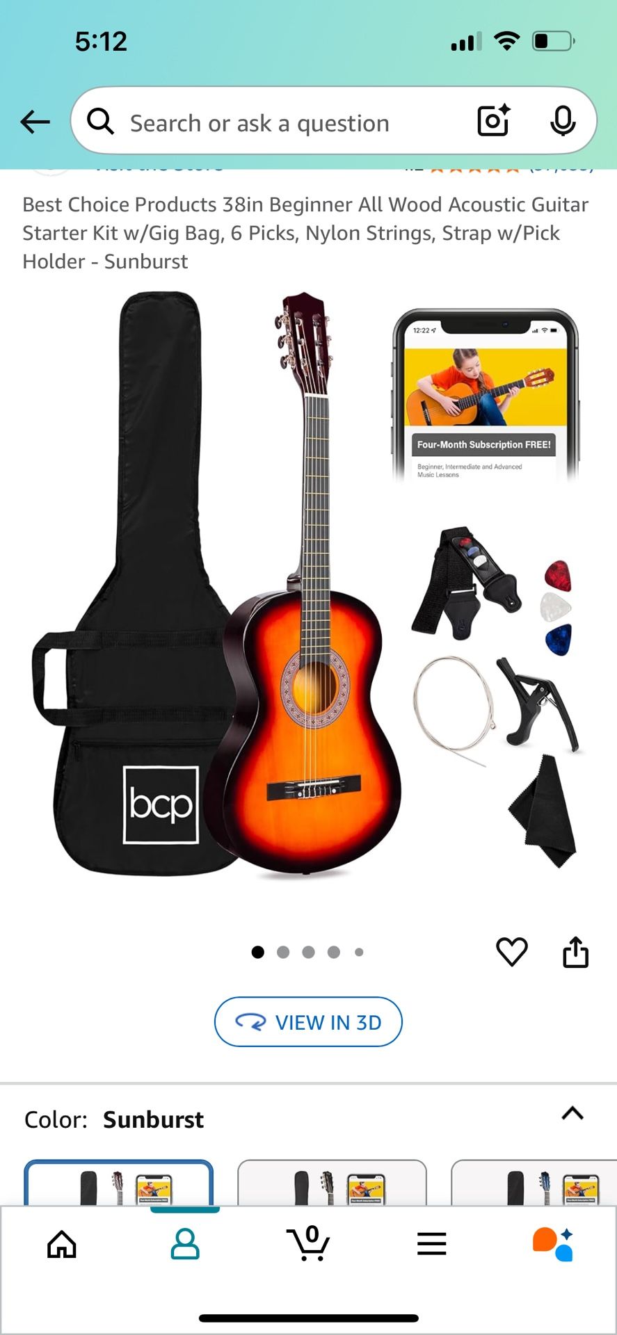 Beginner All Wood Acoustic Guitar