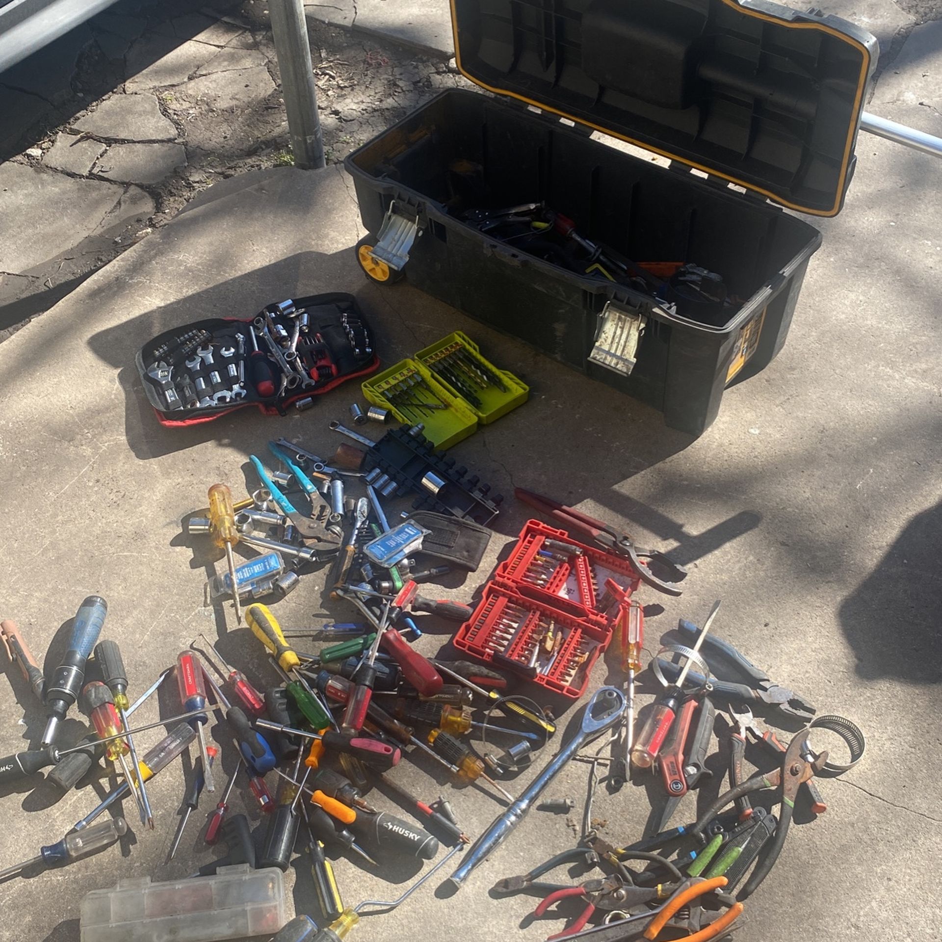 Dewalt Toolbox With Wheels And Handle Plus Everything Inside for Sale