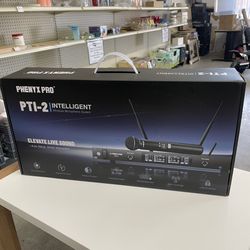 PHENYX PRO  PTI-2 | Intelligent Wireless Microphone System w/ Auto Scan & Sync, Talkback Function