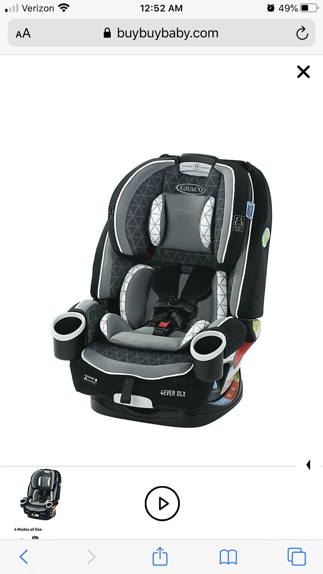 Graco 4ever Deluxe Car seat