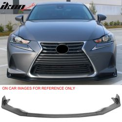 Fits 2017-2020 Lexus IS IKON Style PP Front Bumper Lip Carbon Fiber Print 3PCS Set