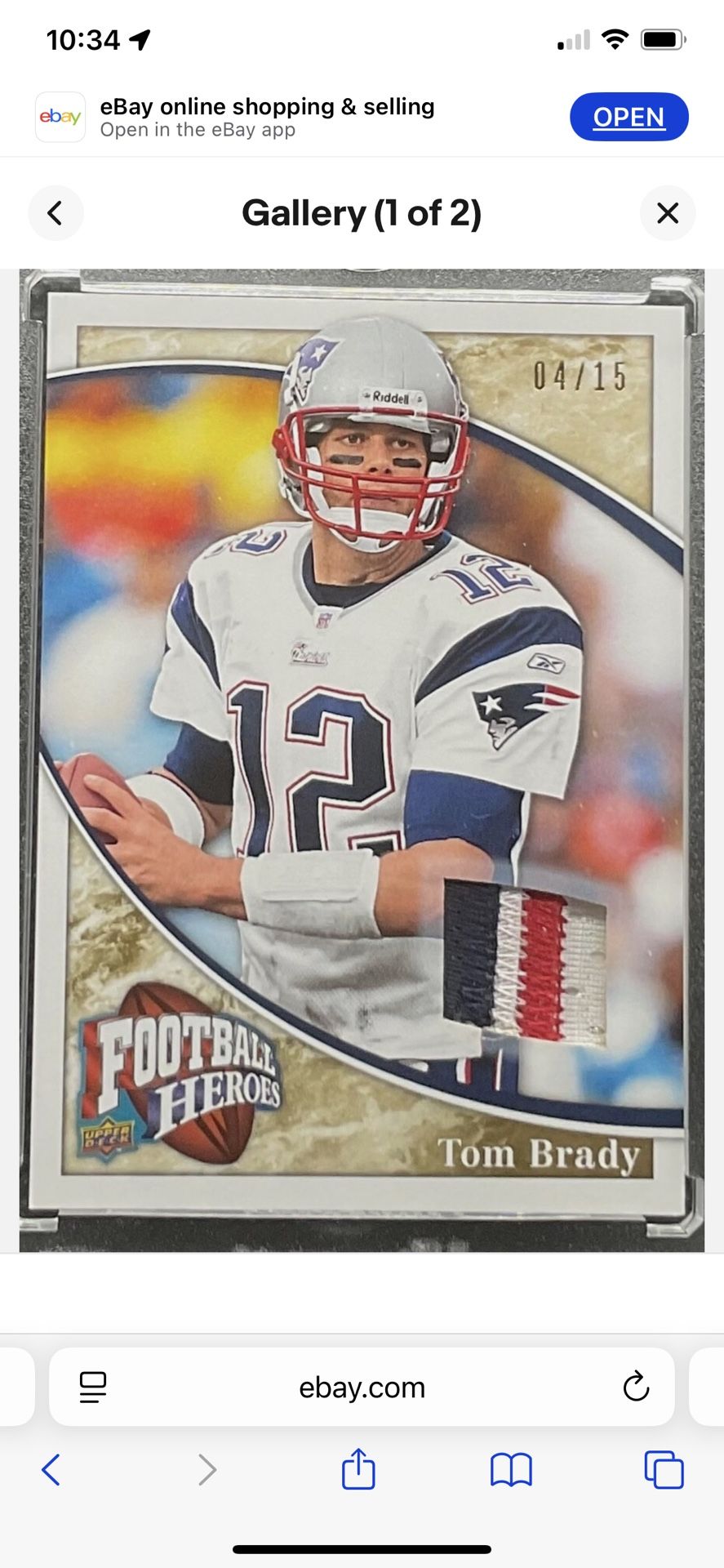 Tom Brady Hall Of Heroes #7 Of #10 ! ! !