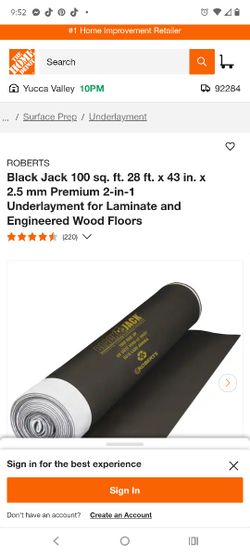 Black Jack Carpet Underlignment