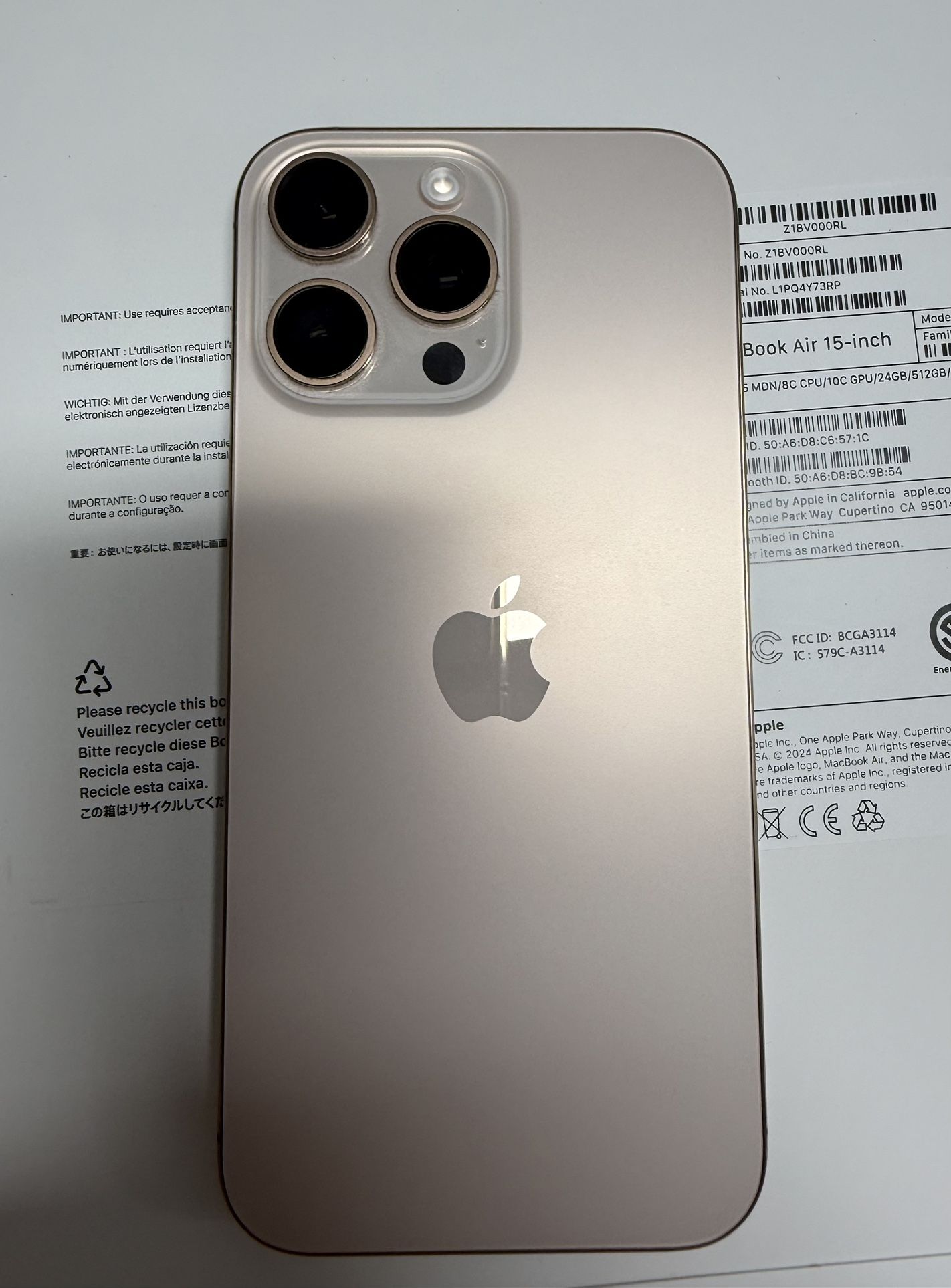 Cell iPhone 16 Pro Max 256Gb Desert Batt 99