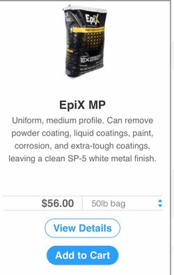 Sand Blasting material 2 x 50lb bags