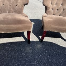 Extra Wide Brown Chairs 