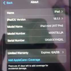 Apple iPad Mini A17 Pro 