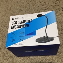 New! USB Microphone for Computer, Desktop Microphone with Volume Control & Monitor Headphone Jack, Plug&Play Condenser, Computer, PC, Laptop, Mac, PS4