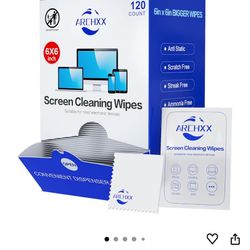 ARCHXX Screen Wipes for Electronics, 120 Count 6"x6" Pre-Moistened Screen Cleaner for Screens, Computer,Laptop,Tablet,Phone,Monitor,Car Screen Cleaner