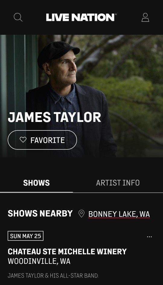 James Taylor Concert At Ste Michele Winery