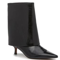 Black Foldover Bootie