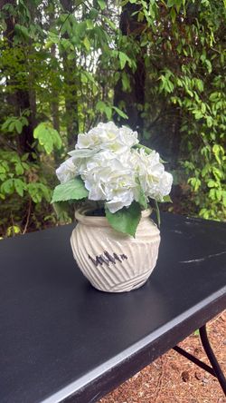 Small fake flower arrangement