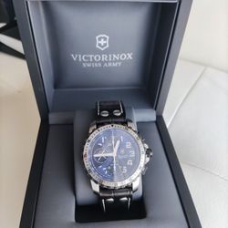 VICTORINOX  WATCH ALPNACH CHRONO AUTOMATIC BLUE RARE!!!