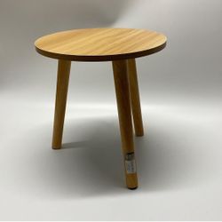 Wood Stool or Small Plant Stand - Light Brown