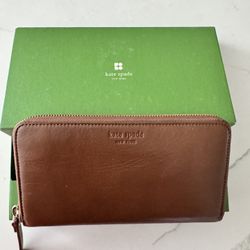 Wallet Leather Kate Spade Brown  