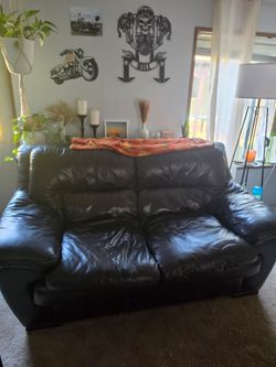 Espresso brown sofa and loveseat