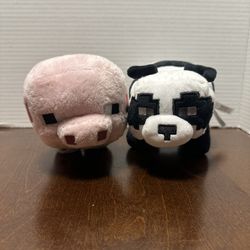 MOJANG Minecraft Panda & Pig 5” Plushies
