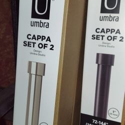 Umbra 1" Curtain Rod,  72"-144" 2-pack $40