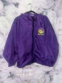 Vintage 80s 90 Winnie The Pooh Disney Windbreaker Jacket Purple Women 2X