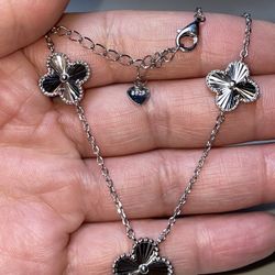 Collar Trebol Plata .925