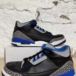 Air Jordan 3 Retro Men's Size 9.5 Blue Sports