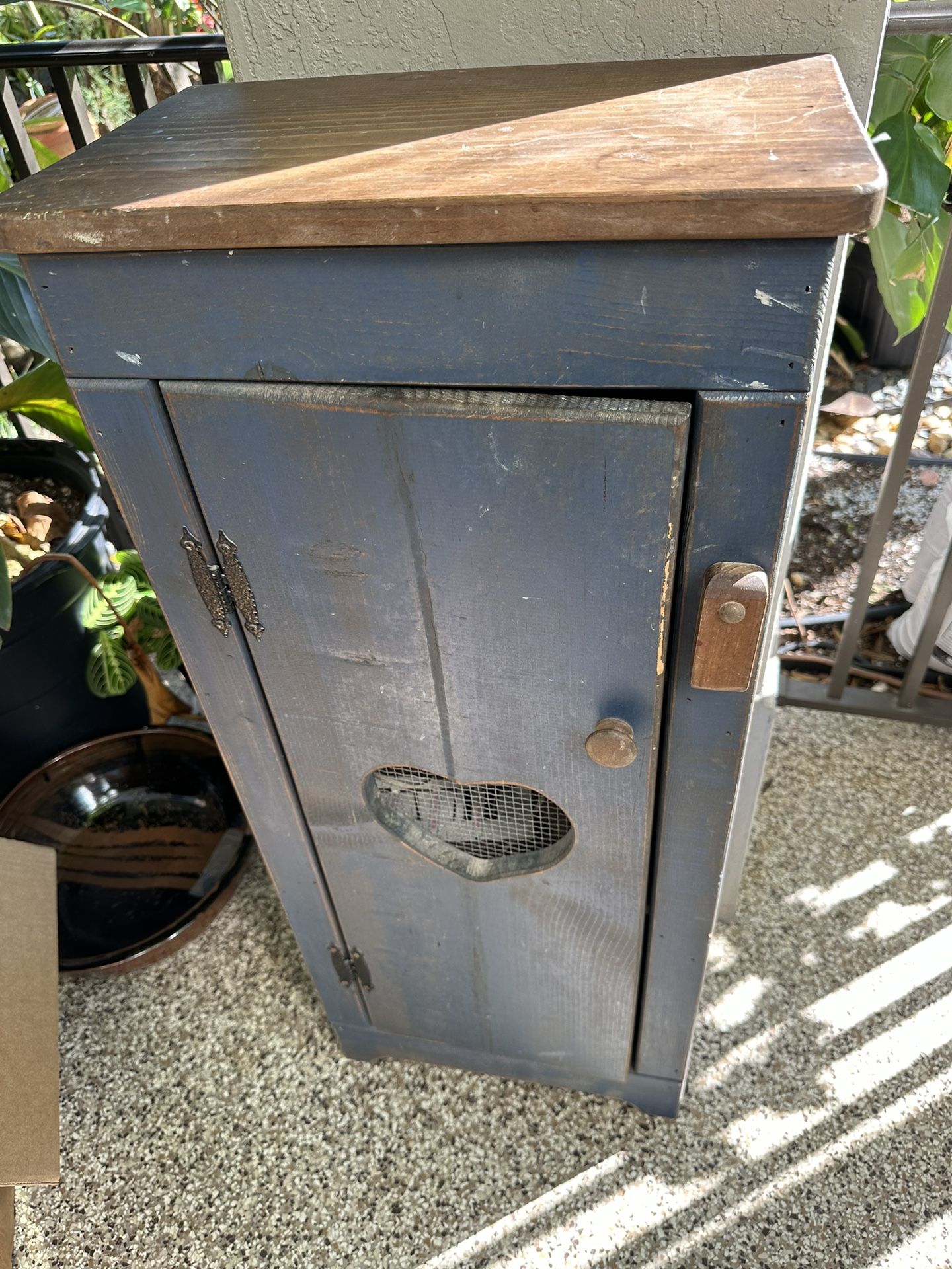 Antique Cabinet With Light Inside 