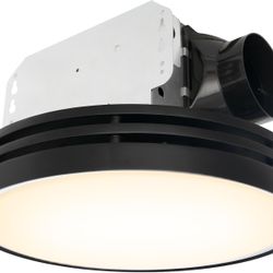 Akicon Bathroom Exhaust Fan with Light, 110CFM, 2.0 Sones Washroom Fan for Ceiling,Black