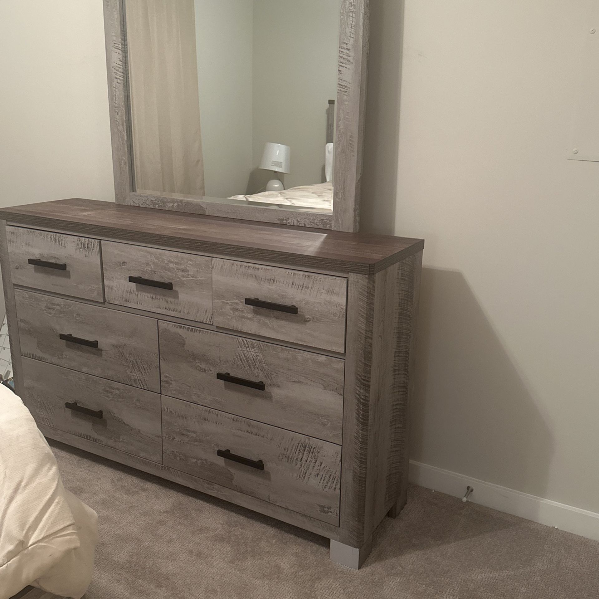 New Dresser, Bed Frame, Mattress, Box Spring