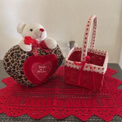 Leopard Picture Frame & Basket