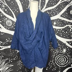 Zara Blue V-Neck Sweater for Women