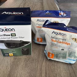 Aqueon QuietFlow 10 Aquarium Filter w/ 12 Cartridges