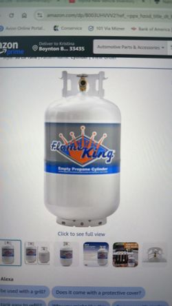 *NEW NEVER USED* Propane Tank Cylinder - FLAME KING