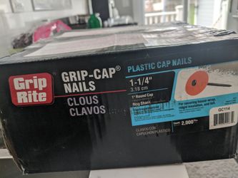 Box of Grip-cap nails 1 -1/4"