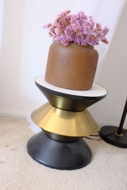 Round side table