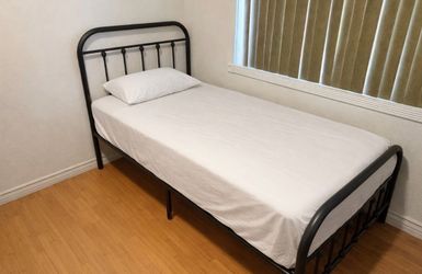 Twin Black Metal Modern Bed Frame