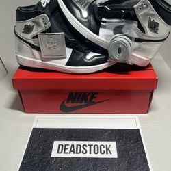 Nike Air Jordan 1 Retro High OG Silver Toe CD0461-001 Women's US 10 NEW