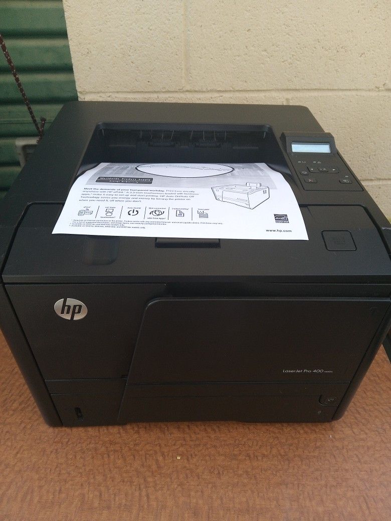 HP LaserJet Pro 400 m401n Printer With Toner Included.