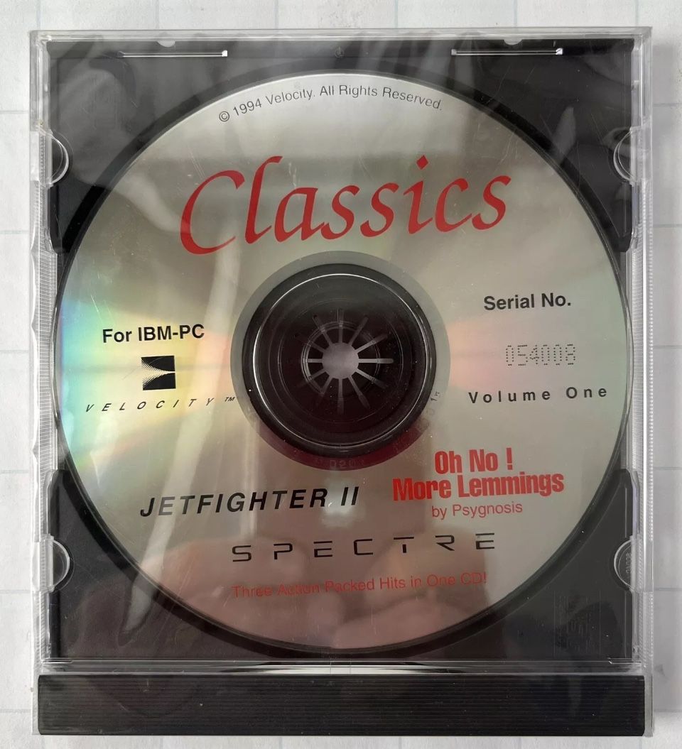 Classics JETFIGHTER II Volume 1 IBM PC 1994 Factory Sealed
