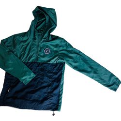 Green & Black Hooded Nike Windbreaker