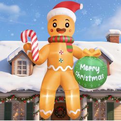 11ft Gingerbread Christmas Inflatable 