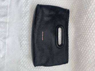 black Michael Kors Rosalie leather clutch