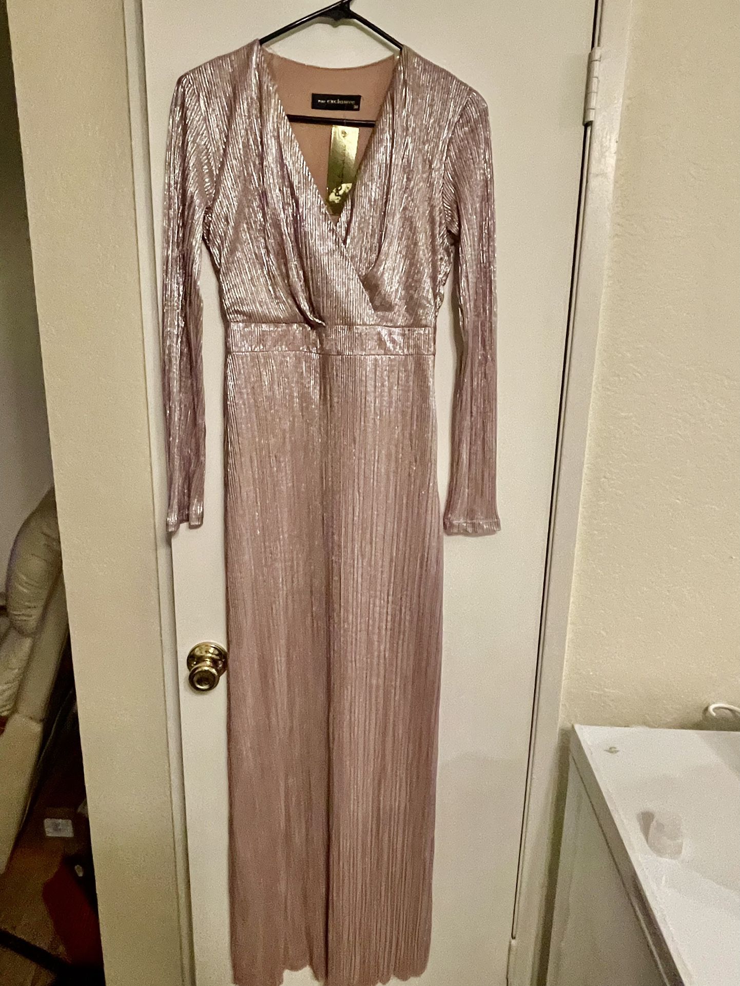 NWT Silvery/pink Maxi Dress Size S