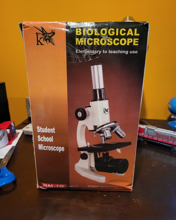 Student Biological Microscope RM-1B/k12 Huge Kit Includes Everything Untested