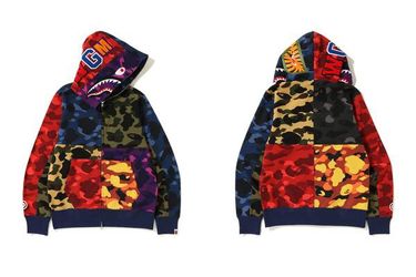 Bape mix camo full zip hoodie 400$!!! Brand new