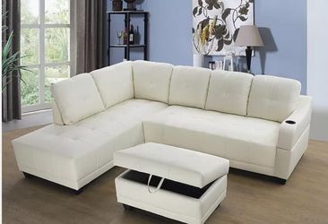 Sectional and ottoman